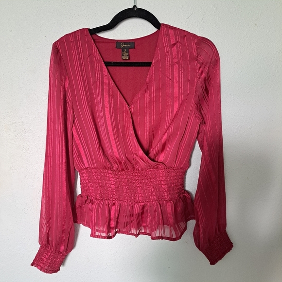 Japna Tops - Japna Burgundy Blouse